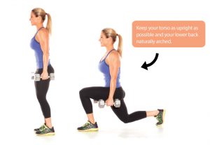 dumbbell reverse lunges